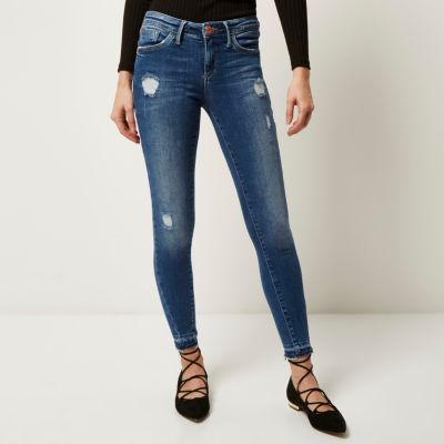 Dark wash ripped Amelie super skinny jeans